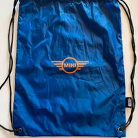 Mini Cooper borsa sacca palestra gymsack blu