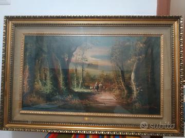 grande quadro bosco foresta opera Girardi 