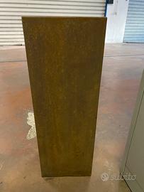 Vaso in corten cm 28x28 altezza cm80