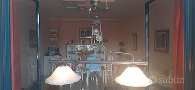 Lampadario a Sospensione Rustico in Ferro Battuto 