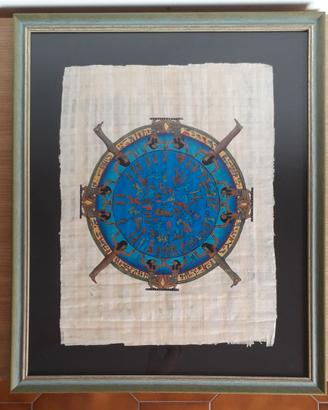 Quadro con pergamena di mitologia egizia 57x47