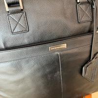 Borsone 24 ore Armani Pelle Nero