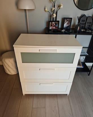 2 cassettiera IKEA BRIMNES bianche 