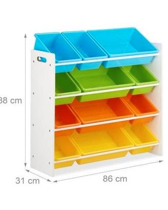 Scaffale box portagiochi bambini