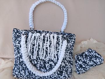 borsa.mare completa di portamonete,interamente fat