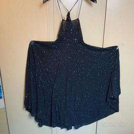 Vestito sera nero con paillettes