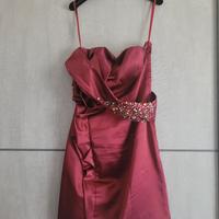 Abito da cerimonia taglia 44 colore bordo'