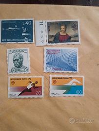 6 francobolli nuovi italiani 1970/71