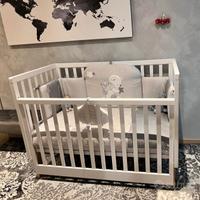 Letto bimbo Cuoricini Oslo + naterasso in bambù 