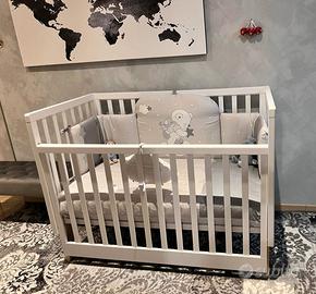 Letto bimbo Cuoricini Oslo + naterasso in bambù 