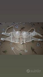 Top a corsetto (bustier) in pizzo bianco