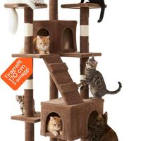 XXL 170cm con Doppia Cuccia per Gatti Adulti, Albe