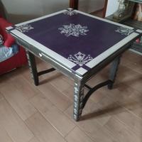 tavolo in legno dipinto a mano