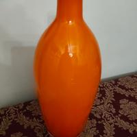 Bottiglia in vetro di Murano vintage arancione