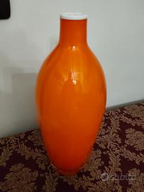 Bottiglia in vetro di Murano vintage arancione