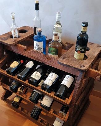Cantinetta portabottiglie vino 36 posti in legno