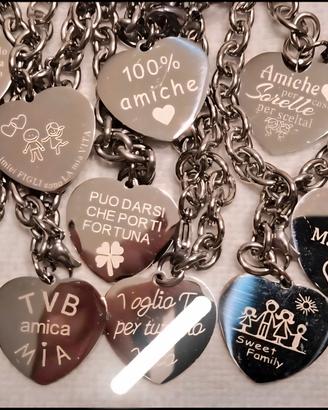bracciale con cuore dedica