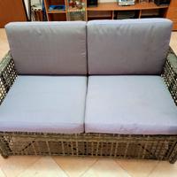 Divano 2 Posti pregiato Vimini Rattan giardino e