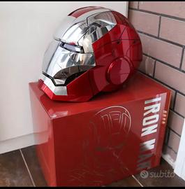 Iron Man Casco Argento Led Controllo vocale