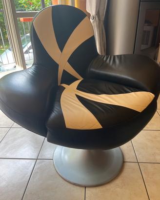 Poltrona design in pelle