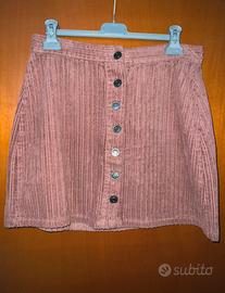 Gonna in velluto rosa antico Piazza Italia