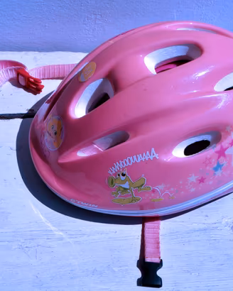 casco rosa da bici da bambina 52-56 cm 260 gr