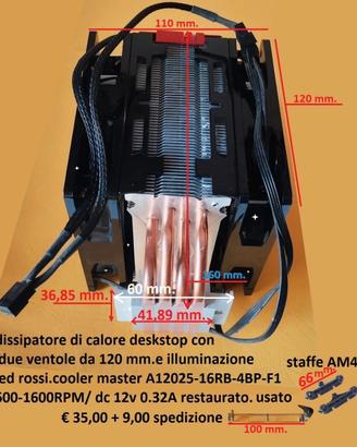 kit ventole con dissipatore di calore pc vedi foto
