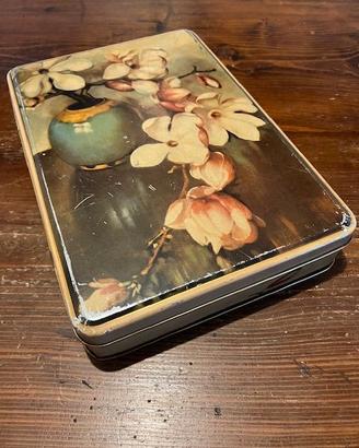 Scatola di latta Le magnolie Originale Anni 60