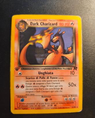 Dark Charizard 21/82 prima edizione non holo