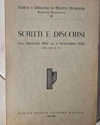 Scritti e discorsi di Benito Mussolini Milano 1935