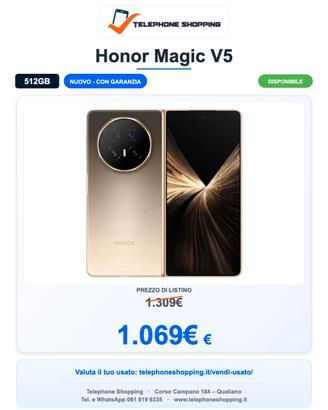 Honor Magic V5 16/512GB Nuovo