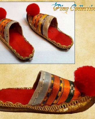 Casa Bambole Pantofole Babbucce Miniature Vintage