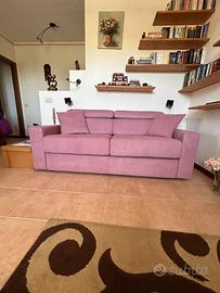 Divano Rosa Antico NUOVO + pouf in omaggio
