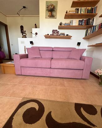 Divano Rosa Antico NUOVO + pouf in omaggio