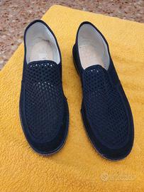 Scarpe da uomo - tela blu n.43