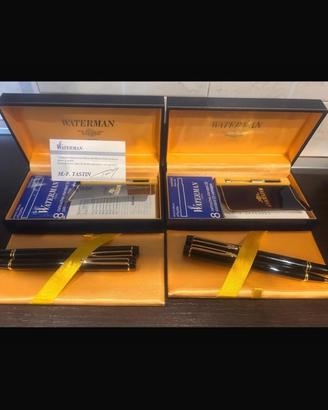 Set due scatole penne waterman oro 18k