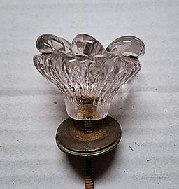 
Pomello Pomolo Maniglia Anni 40 vintage in vetro 