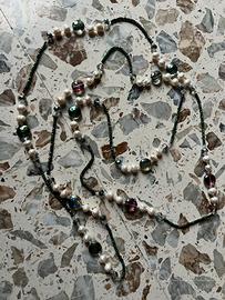 COLLANA DA DONNA CON PERLE E CRISTALLI