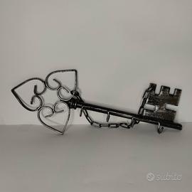 Porta chiavi a forma di chiave da muro