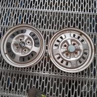 2 Cerchi In Ferro Da 13" Per Autobianchi A112