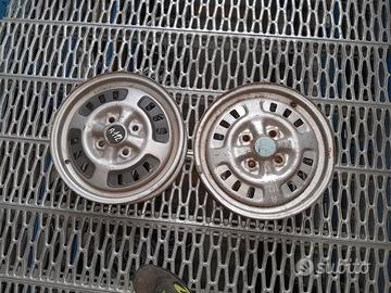 2 Cerchi In Ferro Da 13" Per Autobianchi A112