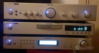 Amplificatore, Stereo Tuner e CD Player ROTEL  			