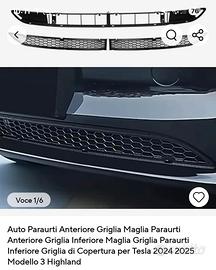 griglia paraurti testla model 3 highland