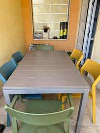 NARDI Rio tavolo allungabile + 12 sedie Trill
