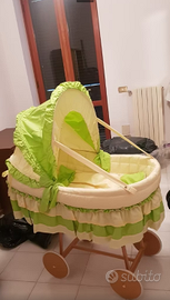 CULLA NASCITA "APINE" IN LEGNO E TESSUTO