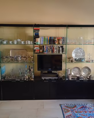 Vetrina Molteni design con faretti interni