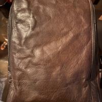 Zaino in pelle marrone nuovo con cartellino Bata