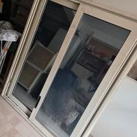 Infisso finestra veranda in alluminio doppia porta