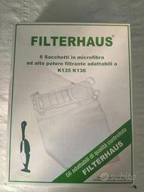 sacchetti ricambio per Folletto k135 e k136