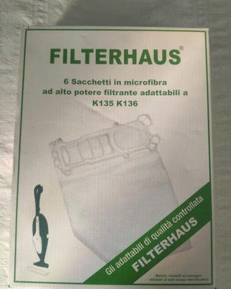 sacchetti ricambio per Folletto k135 e k136